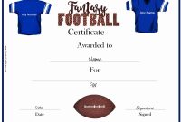 Free Fantasy Football Awards  Customize Online  Print within Football Certificate Template
