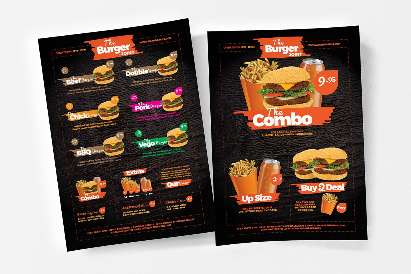 Free Fast Food Menu Template For Photoshop  Illustrator  Brandpacks within Fast Food Menu Design Templates