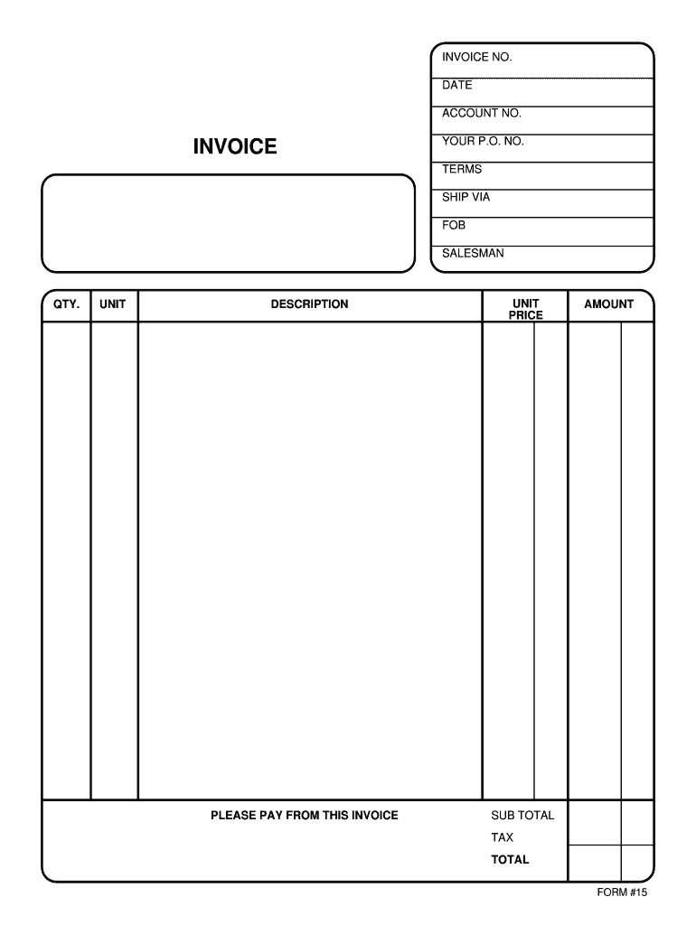 Free Fillable Invoice  Fill Online Printable Fillable Blank regarding Fillable Invoice Template Pdf