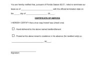 Free Florida Lease Termination Letter   Day Notice  Pdf  Word with Termination Of Lodger Agreement Template