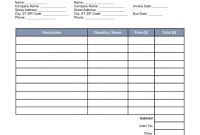 Free Freelance Independent Contractor Invoice Template  Word regarding Private Invoice Template