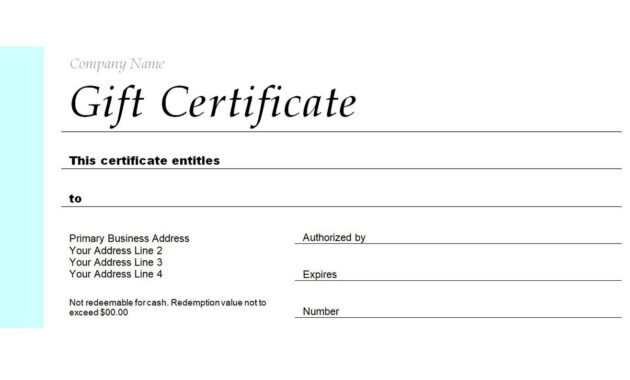 Free Gift Certificate Templates You Can Customize intended for Fillable Gift Certificate Template Free