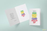 Free Greeting Card Mockup  Bold  Postcard Mockup Greeting Card inside Photoshop Birthday Card Template Free