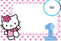 Free Hello Kitty St Birthday Invitation  Birthday Invitation inside Hello Kitty Birthday Card Template Free