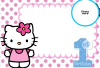 Free Hello Kitty St Birthday Invitation Template  Hello Kitty regarding Hello Kitty Birthday Banner Template Free