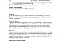 Free Independent Contractor Agreement Forms  Templates intended for Training Agreement Between Employer And Employee Template