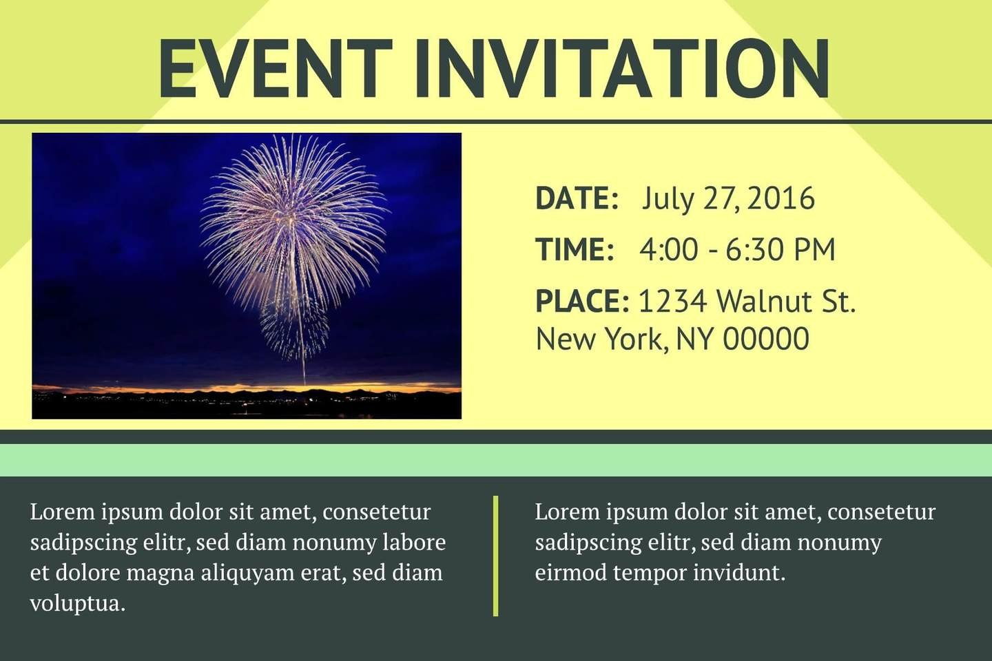 Free Invitation Card Templates  Examples  Lucidpress within Business Launch Invitation Templates Free