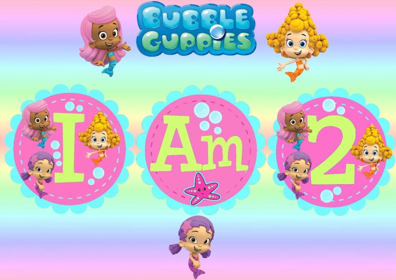 Free Invitations Template Bubble Guppies Invitations Templates Free regarding Bubble Guppies Birthday Banner Template