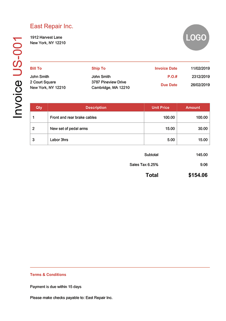 Free Invoice Templates  Print  Email As Pdf  Fast  Secure regarding Make Your Own Invoice Template Free