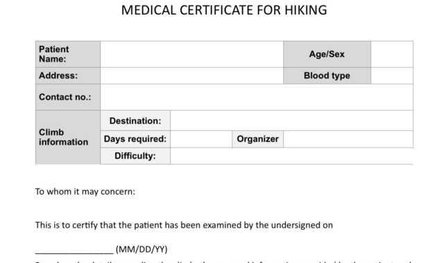 Free Medical Certificate Template  Word Excel Formats throughout Australian Doctors Certificate Template
