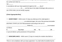 Free Michigan Eviction Notice Forms  Process And Laws  Pdf  Word regarding Notice To Terminate A Lodger Agreement Template