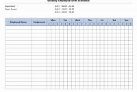 Free Monthly Work Schedule Template  Weekly Employee  Hour Shift with regard to Blank Monthly Work Schedule Template