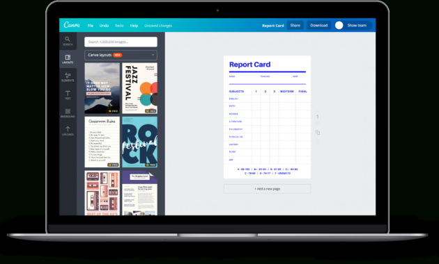 Free Online Report Card Maker Design A Custom Report Card In Canva regarding Boyfriend Report Card Template