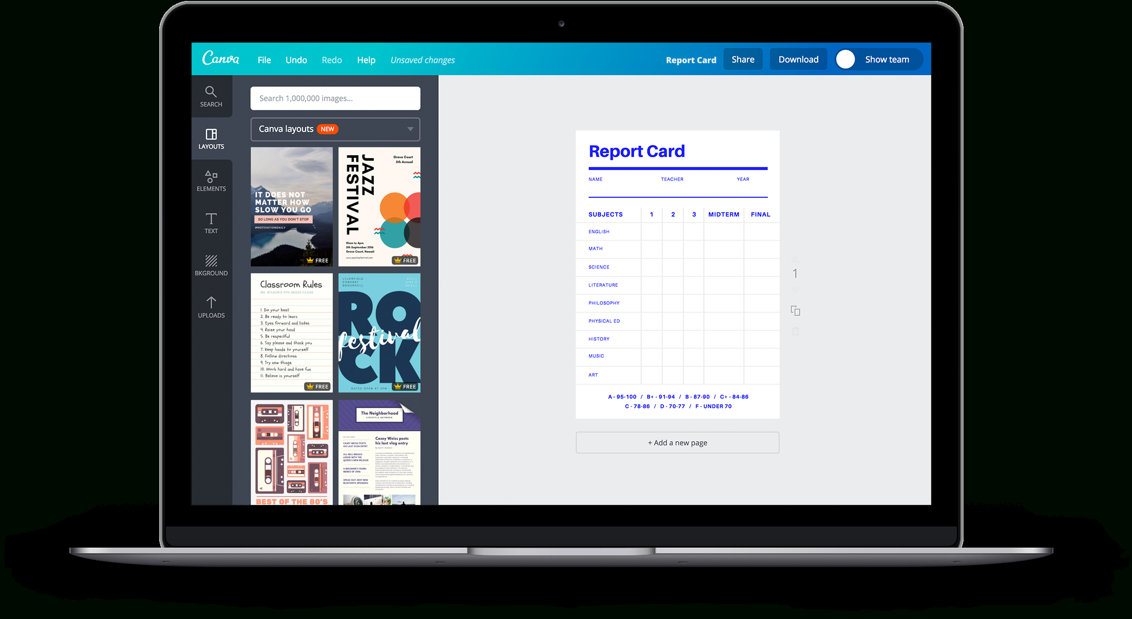 Free Online Report Card Maker Design A Custom Report Card In Canva regarding Boyfriend Report Card Template