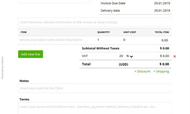 Free Pdf Invoice Template  Zistemo in I Need An Invoice Template