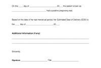 Free Pregnancy Verification Form  Pdf  Word  Eforms – Free in Free Fake Medical Certificate Template