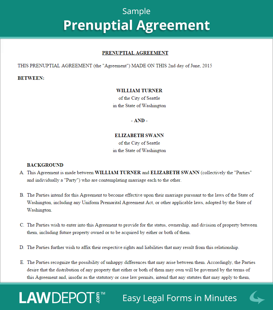 Free Prenuptial Agreement  Create Download And Print  Lawdepot Us in New York Prenuptial Agreement Template