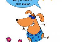 Free Printable Best Of Luck In Your Exams Greeting Card pertaining to Good Luck Card Template