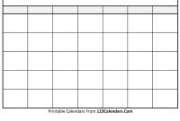 Free Printable Blank Calendar  Calendars pertaining to Blank Calender Template