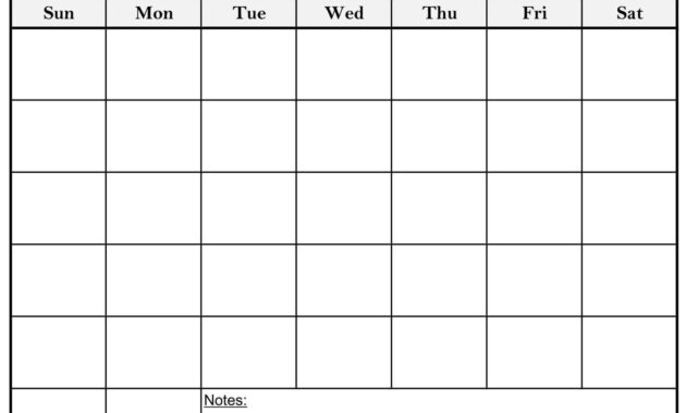 Free Printable Blank Calendar  Calendars throughout Full Page Blank Calendar Template
