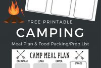 Free Printable Camping Food List  Menu Plan  Must Have Mom regarding Camping Menu Planner Template