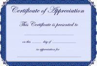 Free Printable Certificates Certificate Of Appreciation Certificate with regard to Certification Of Participation Free Template