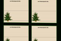 Free Printable Christmas Tree Place Cards   Free Holiday with Christmas Table Place Cards Template