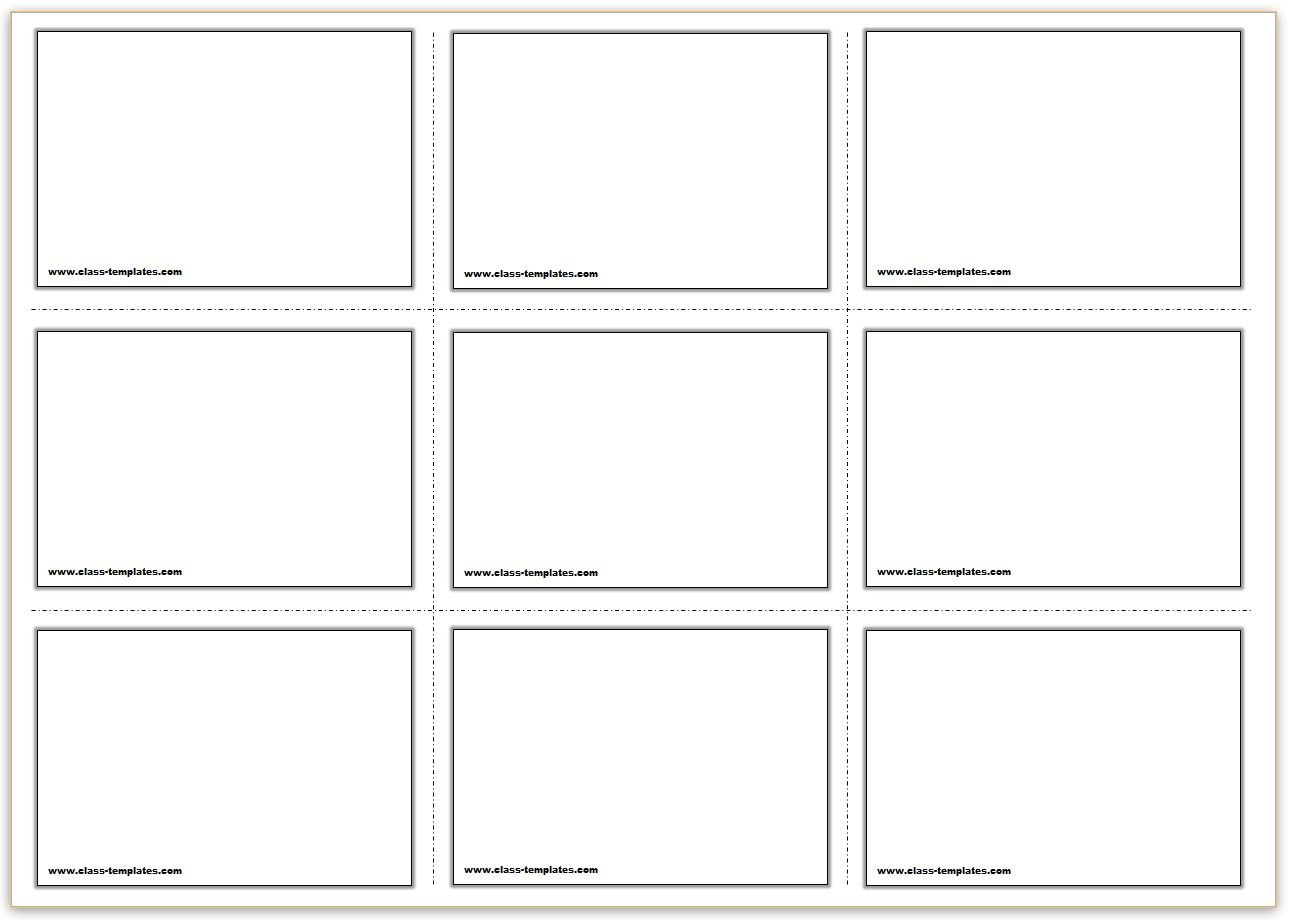Free Printable Flash Cards Template in Free Templates For Cards Print