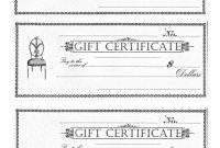 Free Printable  Gift Certificates  The Graphics Fairy pertaining to Black And White Gift Certificate Template Free