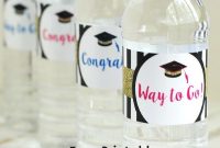 Free Printable Graduation Water Bottle Labels  Party Ideas pertaining to Diy Water Bottle Label Template