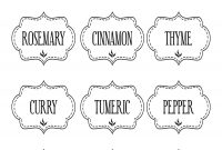 Free Printable Kitchen Spice Labels …  Labels  Spice… in Pantry Labels Template