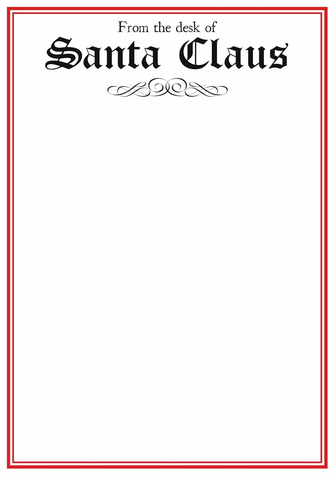 Free Printable Letter From Santa Template Word Download in Letter From Santa Template Word