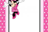 Free Printable Minnie Mouse Invitation Card  Karis Nd Birthday In throughout Minnie Mouse Card Templates