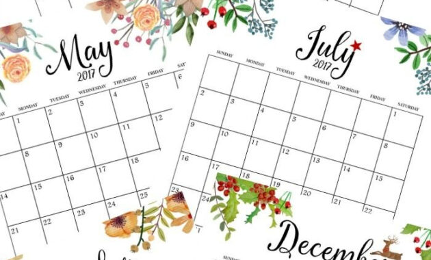 Free Printable Monthly Calendar  Bloggers' Best Diy Ideas within Month At A Glance Blank Calendar Template