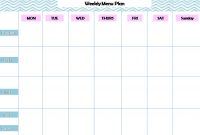 Free Printable Monthly Meal Planner Word Plan Beautiful Template with 7 Day Menu Planner Template