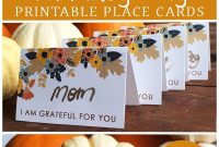 Free Printable Place Card Template Perfect For Your Thanksgiving inside Thanksgiving Place Card Templates