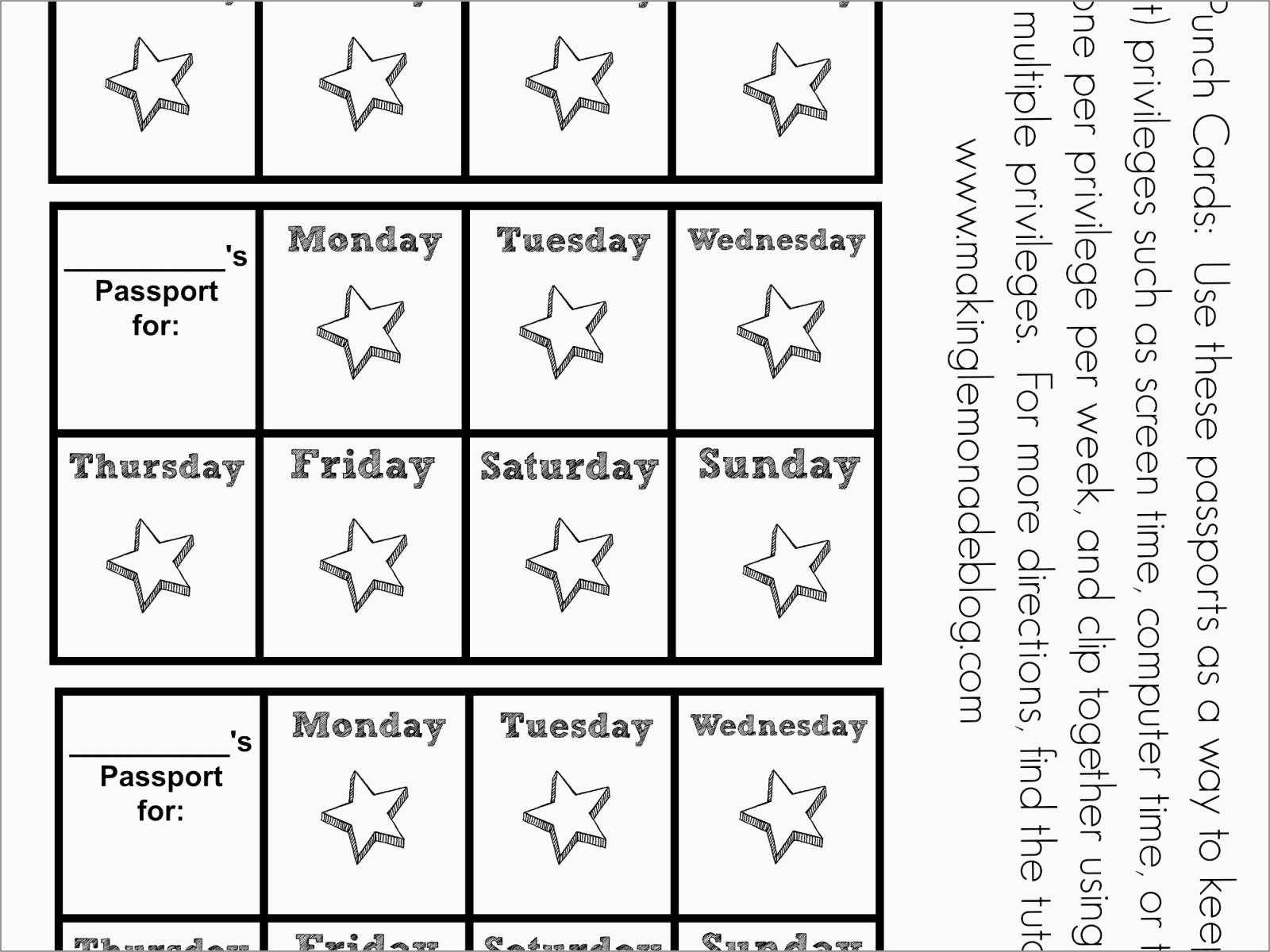 Free Printable Punch Card Template Amazing Free Printable Chore pertaining to Free Printable Punch Card Template