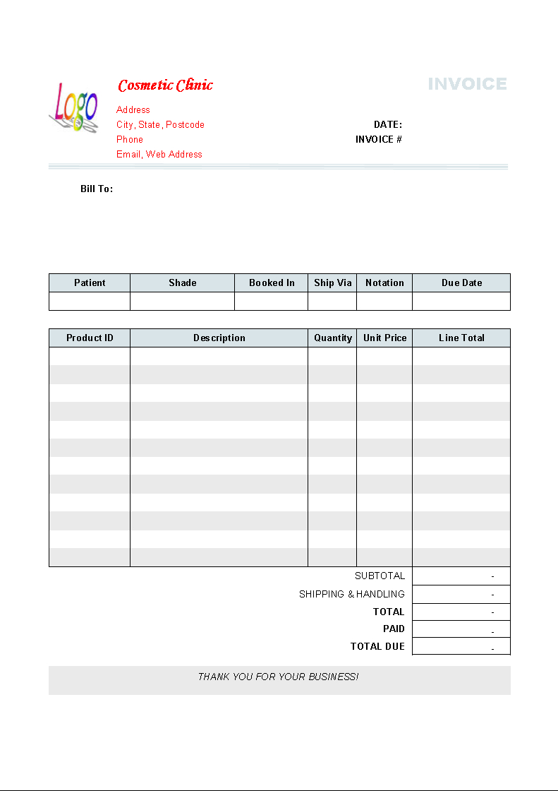 Free Printable Service Invoice Template Free Lawn Service  Invoice in Lawn Care Invoice Template Word
