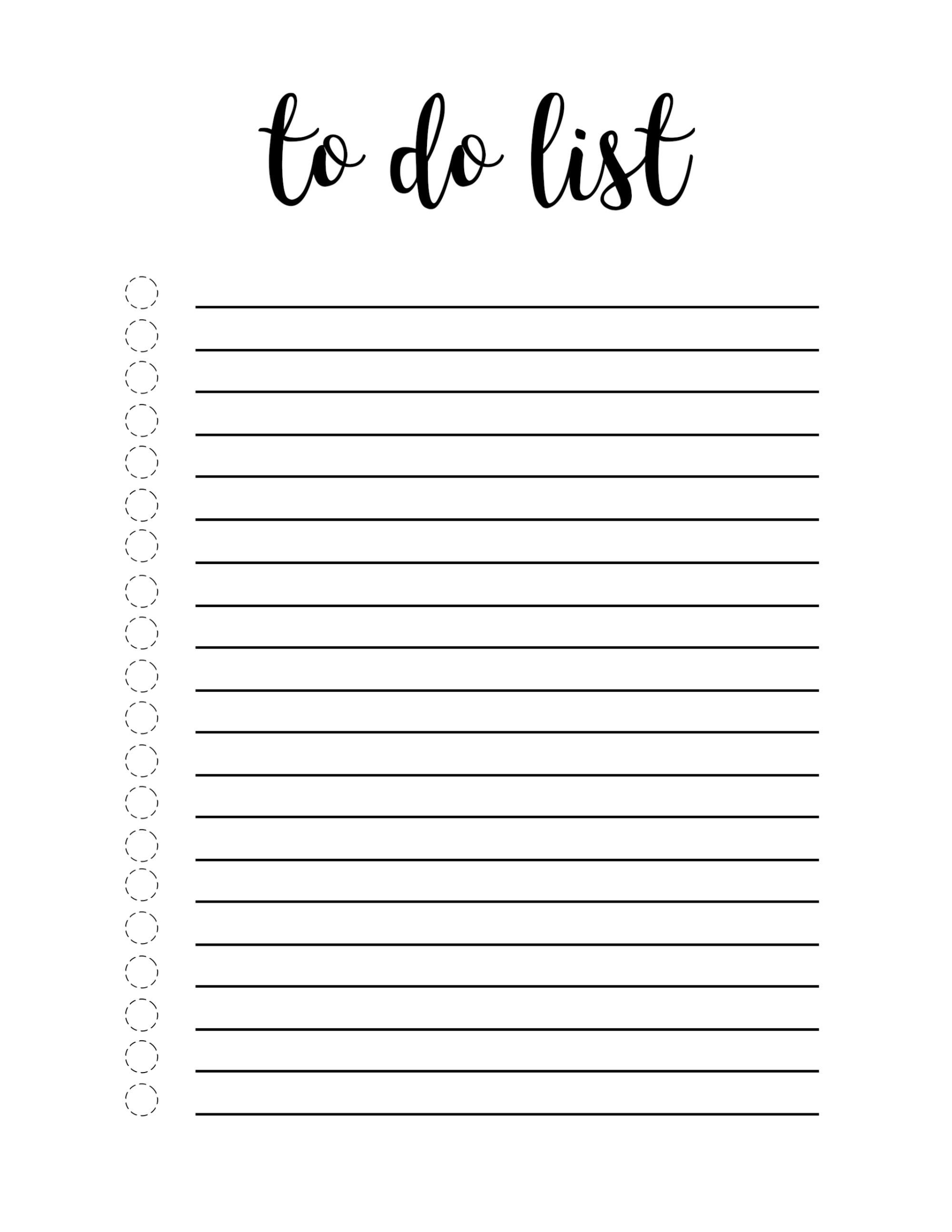 Free Printable To Do List Template  Making Notebooks  Free To Do within Blank To Do List Template