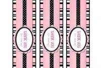 Free Printable Water Bottle Labels  Printables  Pink Water with Free Printable Water Bottle Labels Template