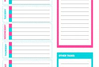 Free Printable Weekly Cleaning Checklist  Sarah Titus pertaining to Blank Cleaning Schedule Template