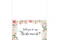 Free Printable Will You Be My Bridesmaid Card  Mountain Modern Life in Will You Be My Bridesmaid Card Template