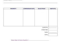 Free Real Estate Agent Commission Invoice Template Pdf Word Invoice within Invoice Register Template