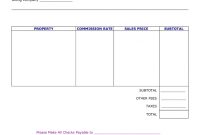 Free Real Estate Agent Commission Invoice Template  Word  Pdf regarding Invoice Template Filetype Doc
