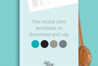 Free Recipe Card Templates in Recipe Card Design Template