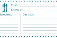 Free Recipe Card Templates To Type On And Print Cards Guvecurid inside 4X6 Photo Card Template Free