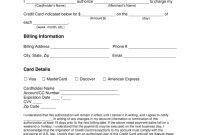 Free Recurring Credit Card Authorization Form  Word  Pdf  Eforms throughout Credit Card Billing Authorization Form Template