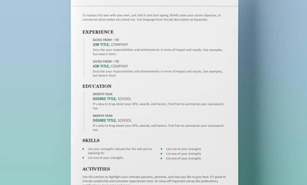 Free Resume Templates For Word  Cvresume Formats To Download inside How To Get A Resume Template On Word