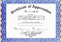 Free Sample Certificate Appreciation Certificate Of Appreciation in Gratitude Certificate Template