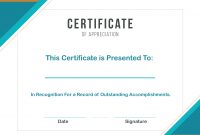 Free Sample Format Of Certificate Of Appreciation Template Word with Free Template For Certificate Of Recognition